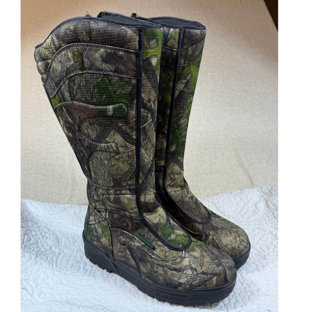 SHE Women's 8.5 Green Bayou Waterproof Snake Proof Camo Hunting Outdoor Boots